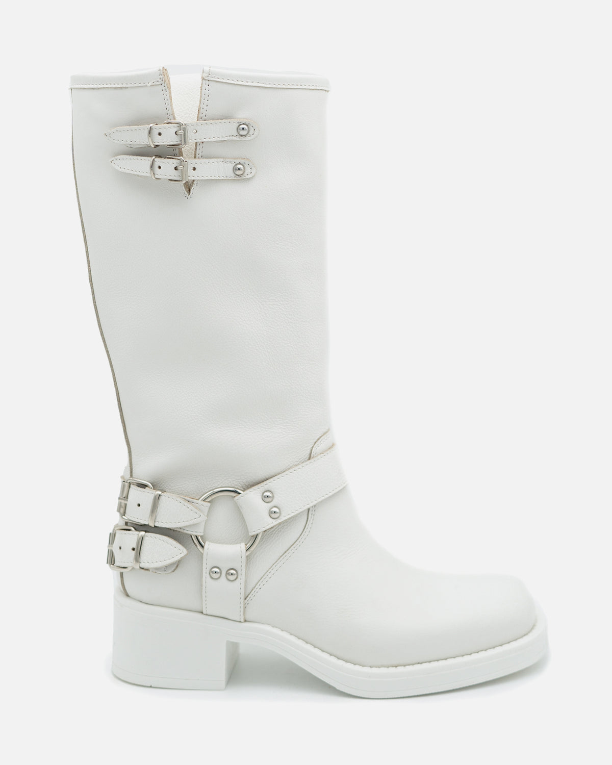 ZOE DOUBLE BIKER WHITE