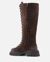 CORSET BOOTS HIGH CAMOSCIO