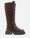 CORSET BOOTS HIGH CAMOSCIO