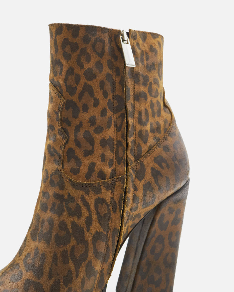 H0TTIE LEOPARD ANKLE BOOTS
